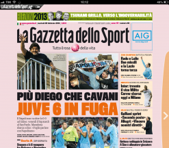 Cover Gazzetta 26 Febbraio 2013 Cover Gazzetta 26 Febbraio 2013